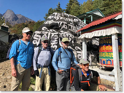 Team on the trail to Namche Bazaar