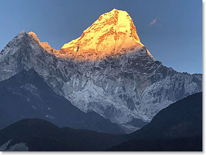 Ama Dablam from our dining room window