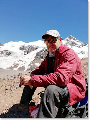 John taking a break on the trail to Plaza Canada.