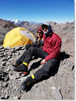 Kara and John at high altitude