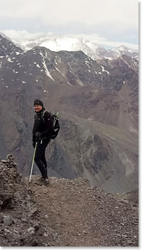 John on the crest of the Andes!