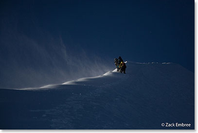 Team approaching Illimani summit