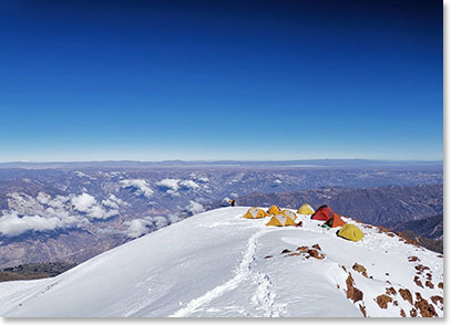 Berg Adventures Illimani high camp 