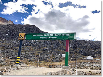 Entrance to Huayna Potosi