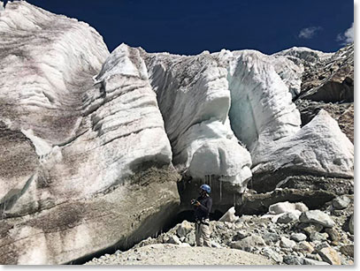 Ice climbing training for summit day