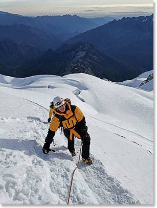 Chris on the summit day