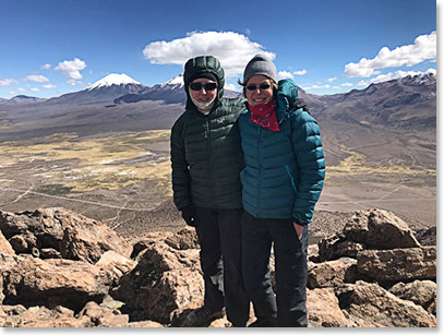 Chris and Micheline on an acclimatization climb