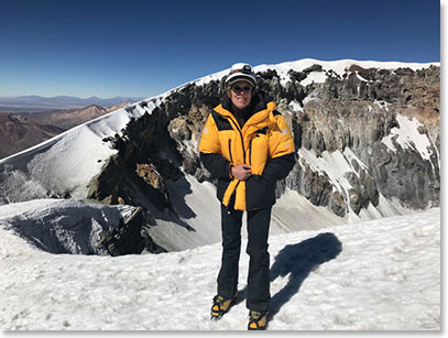 Chris on the summit of Parinacota