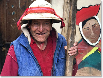 The 90 year old Quechua man speaks no Spanish – a true local