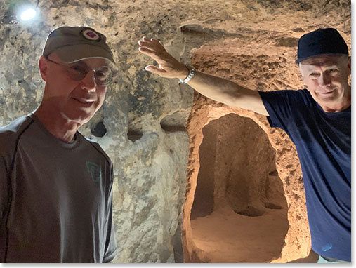 We visited one of the underground cities in Cappadocia – 90 meters below