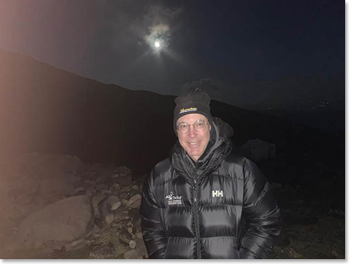 Rob at Mountain Ararat with Full Moon