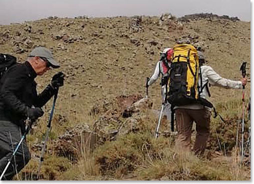 Starting our climb to Mount Ararat high camp