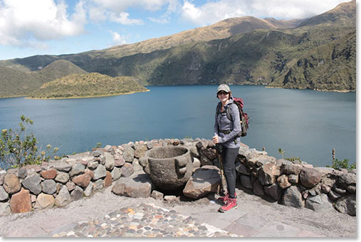 Melody hiking Guinea Pig Lake