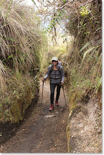 Melody hiking Guinea Pig Lake