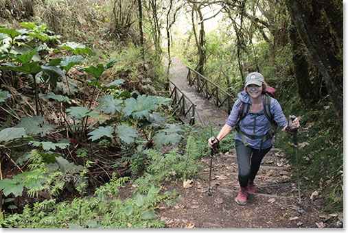 Melody hiking Guinea Pig Lake