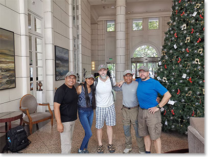 With Osvaldo and Sergio in the lobby of the Hyatt