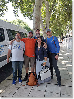 With Mariela, who is always coordinating things in Mendoza, and our driver to the mountain, Daniel.  Ready to go on Tuesday morning 