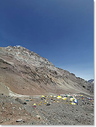 This will be our base camp for the climb.