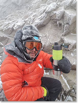 Stay hydrated! Joe taking a break