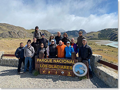 Team entering Parque Nacional los Glaciales