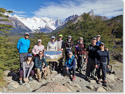 Team on the way to Laguna Torre